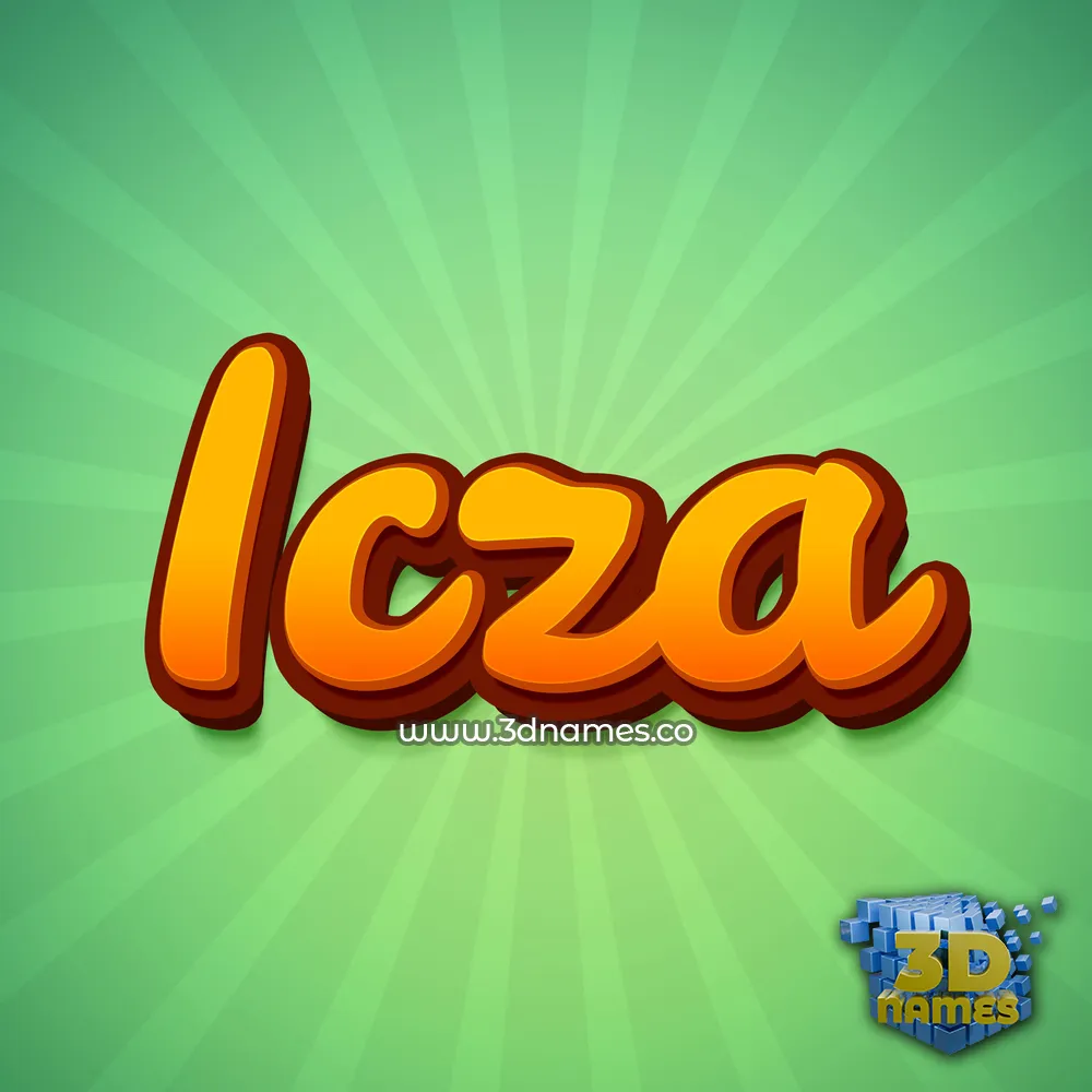 icza in Green Rays style - 3D name wallpaper