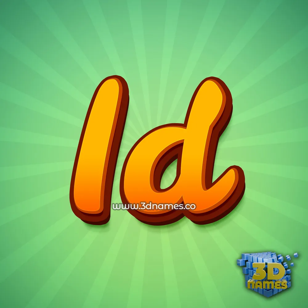 id in Green Rays style - 3D name wallpaper