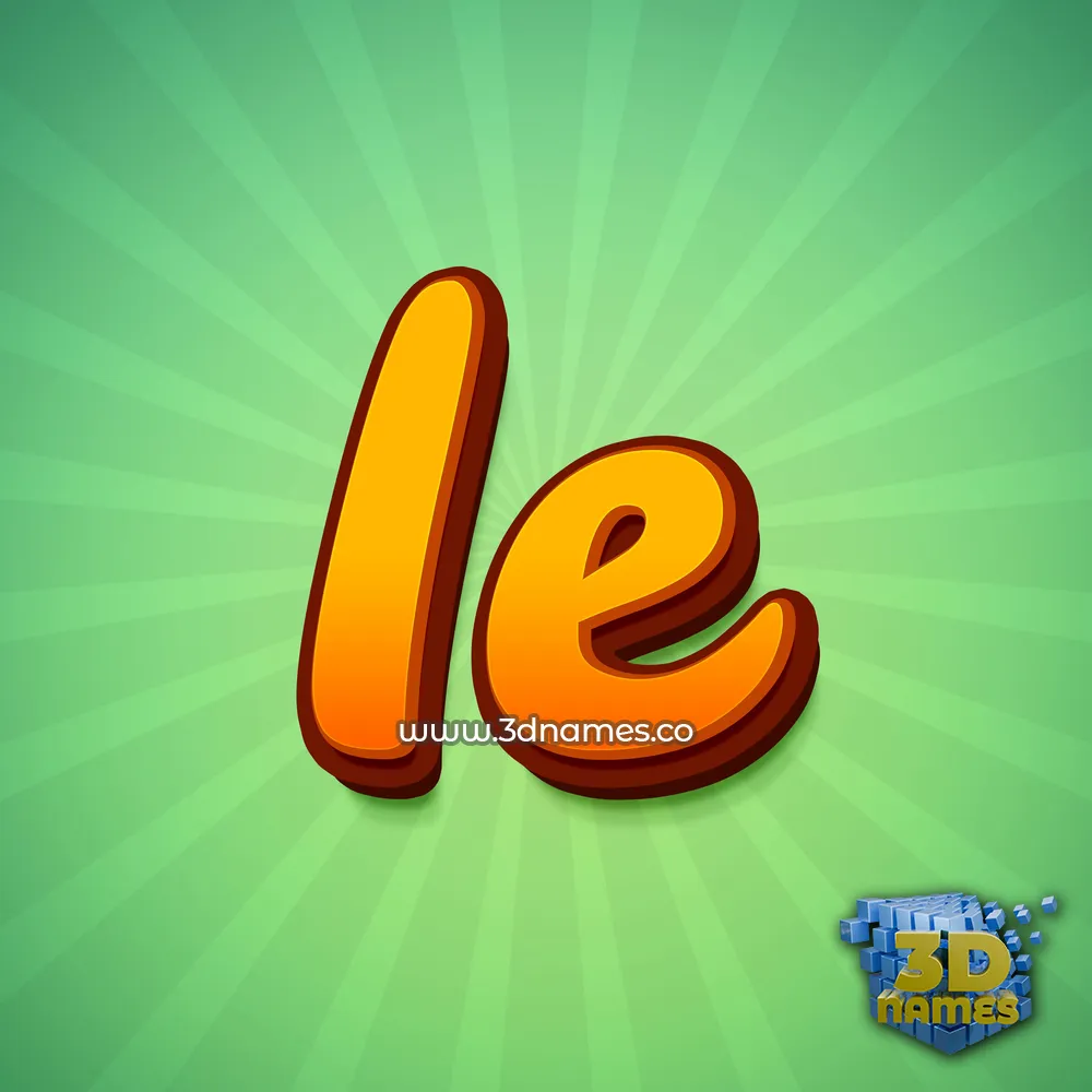 ie in Green Rays style - 3D name wallpaper