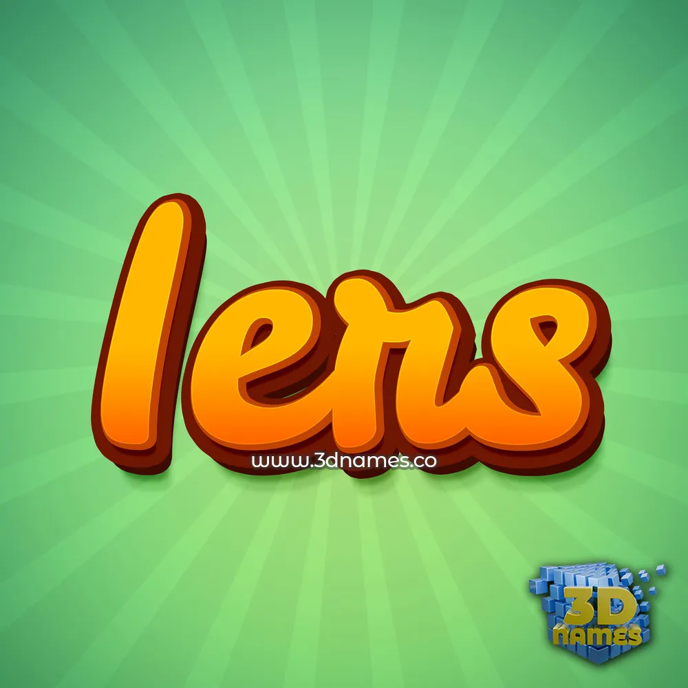 iers in Green Rays style - 3D name wallpaper