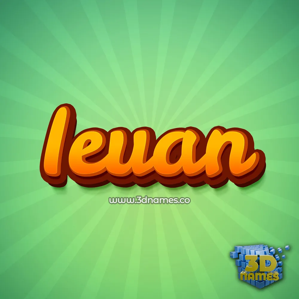 ieuan in Green Rays style - 3D name wallpaper