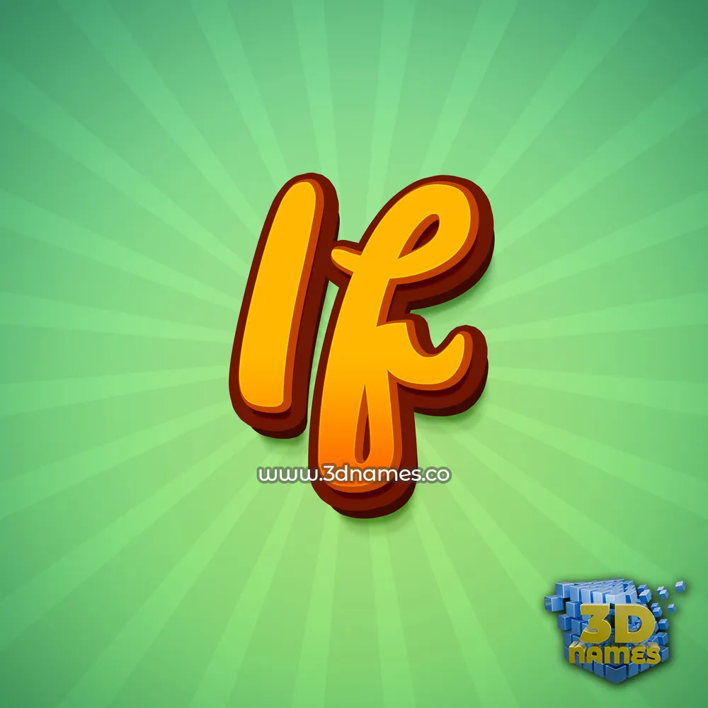 if in Green Rays style - 3D name wallpaper