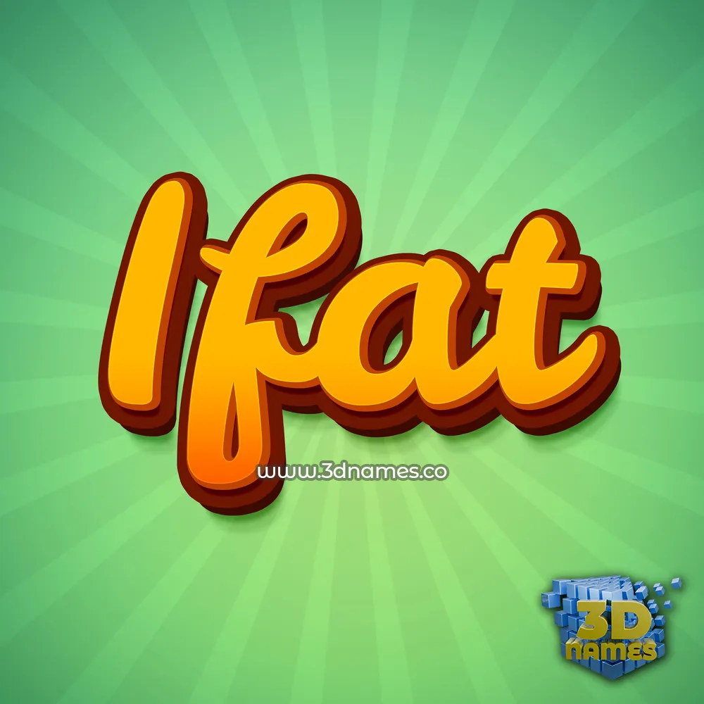ifat in Green Rays style - 3D name wallpaper