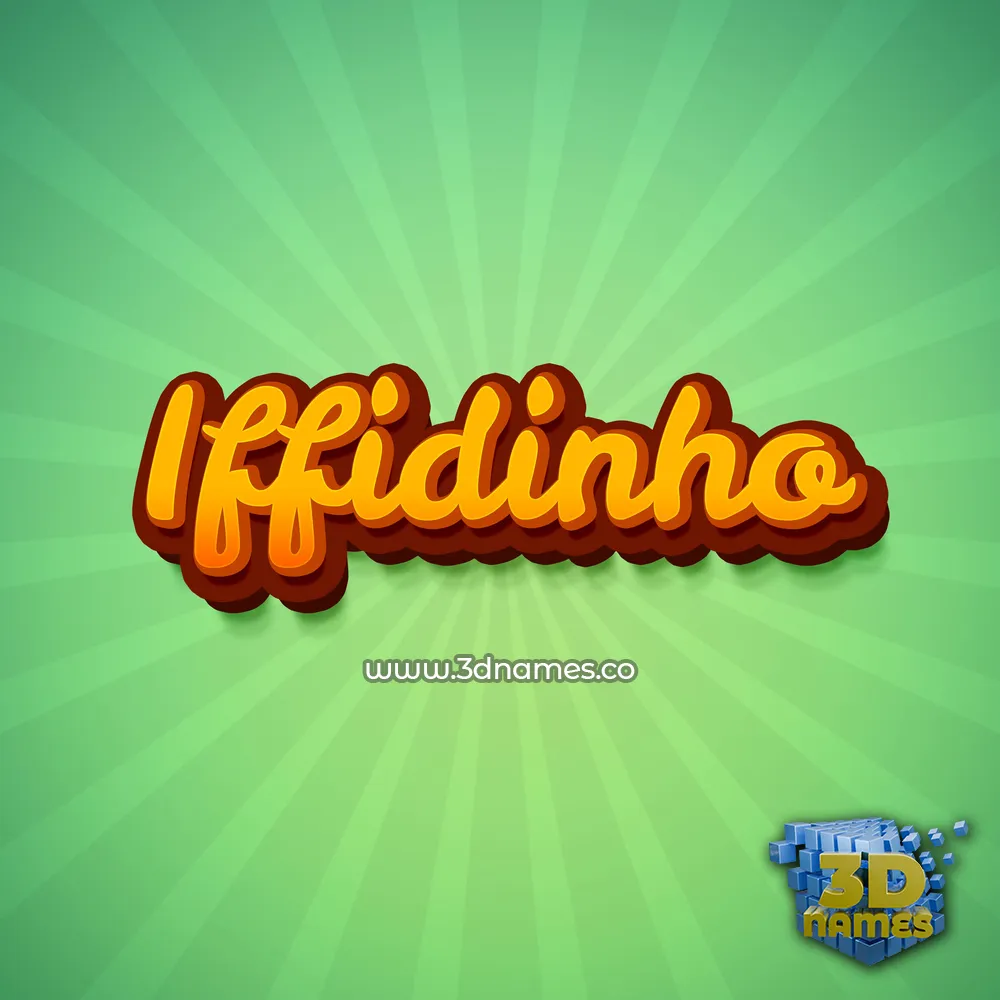 iffidinho in Green Rays style - 3D name wallpaper