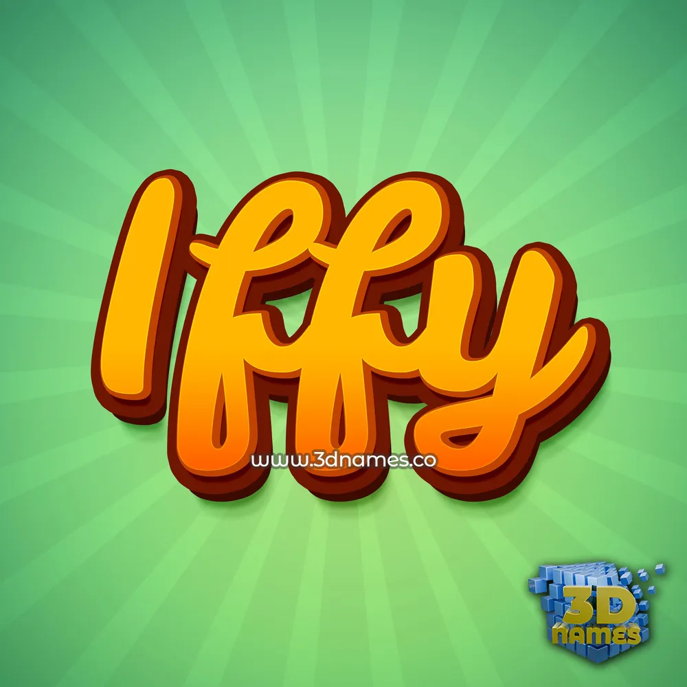 iffy in Green Rays style - 3D name wallpaper