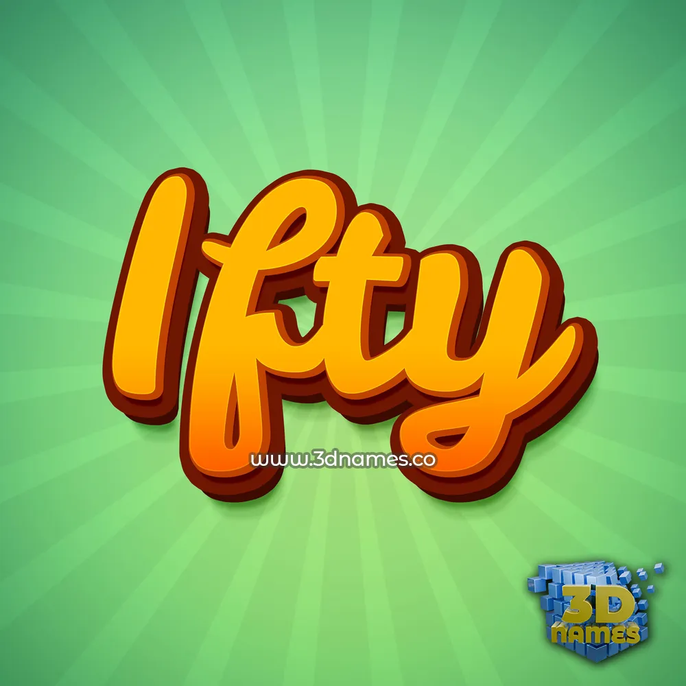 ifty in Green Rays style - 3D name wallpaper