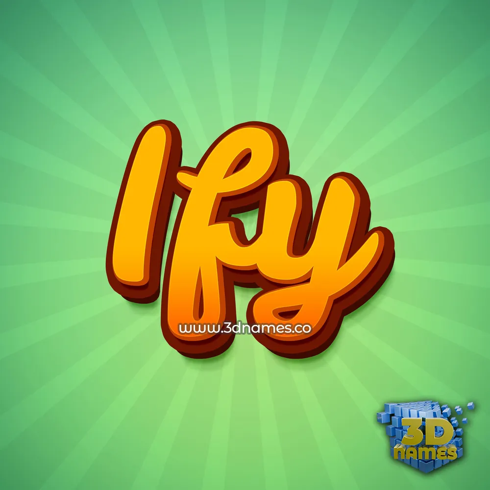 ify in Green Rays style - 3D name wallpaper