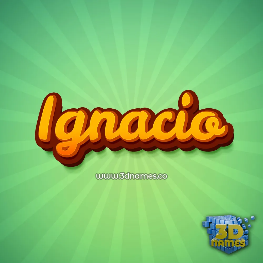 ignacio in Green Rays style - 3D name wallpaper