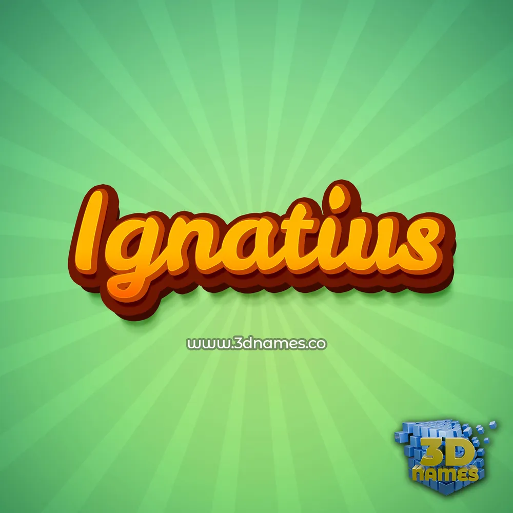 ignatius in Green Rays style - 3D name wallpaper