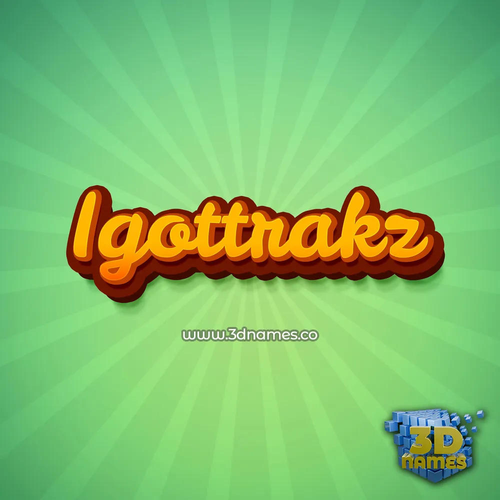 igottrakz in Green Rays style - 3D name wallpaper