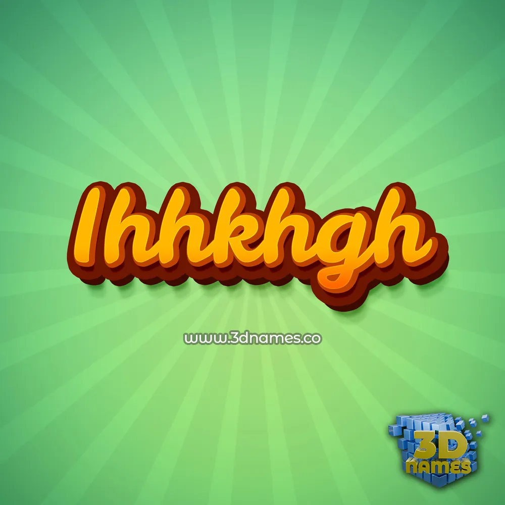 ihhkhgh in Green Rays style - 3D name wallpaper