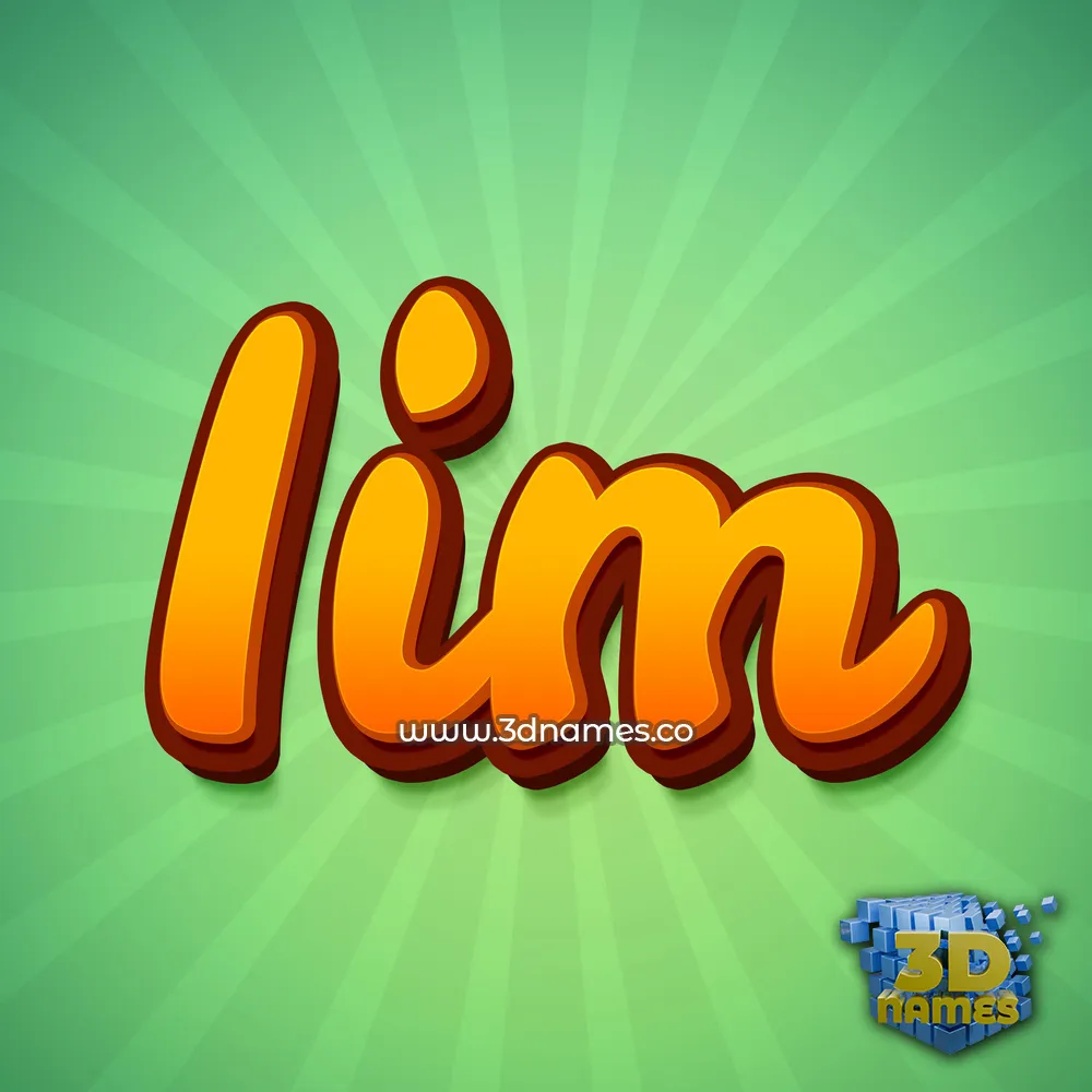 iim in Green Rays style - 3D name wallpaper