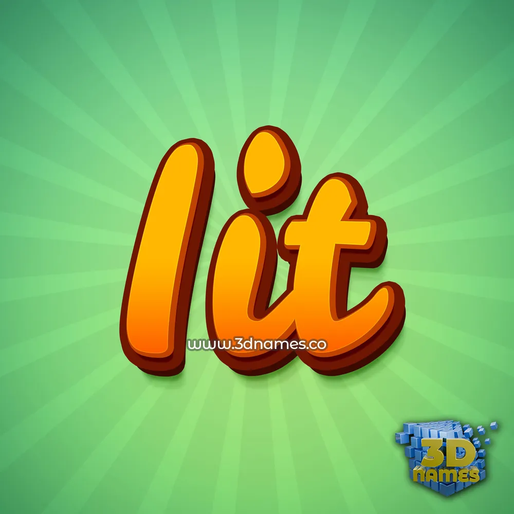 iit in Green Rays style - 3D name wallpaper