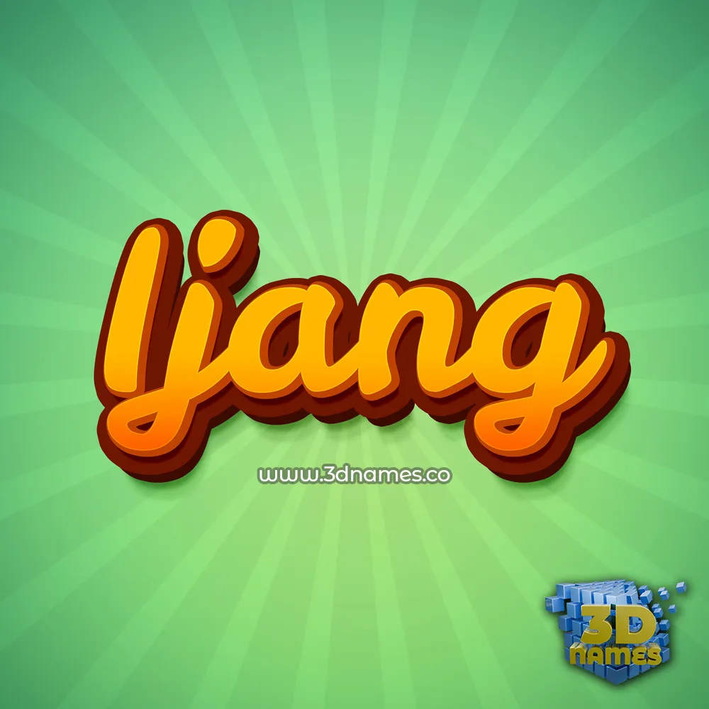 ijang in Green Rays style - 3D name wallpaper