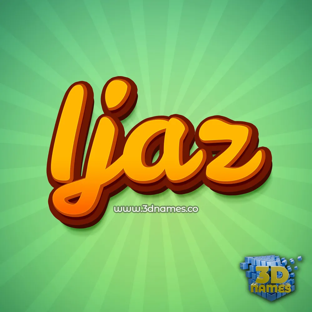 ijaz in Green Rays style - 3D name wallpaper
