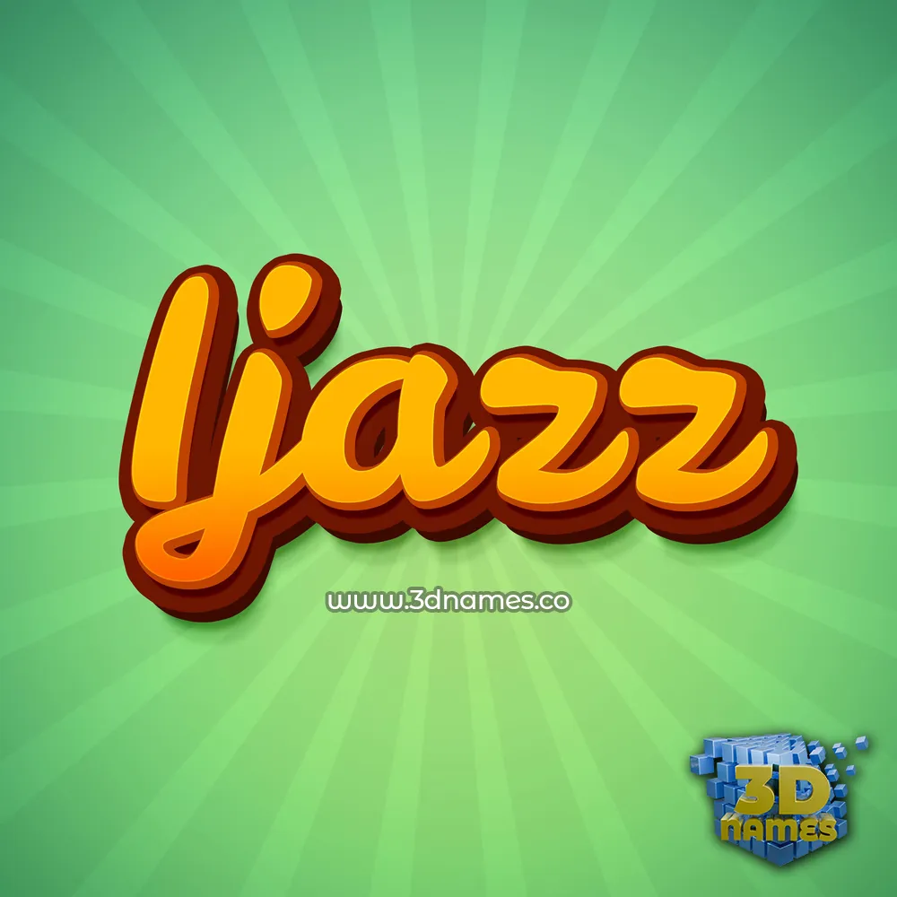ijazz in Green Rays style - 3D name wallpaper