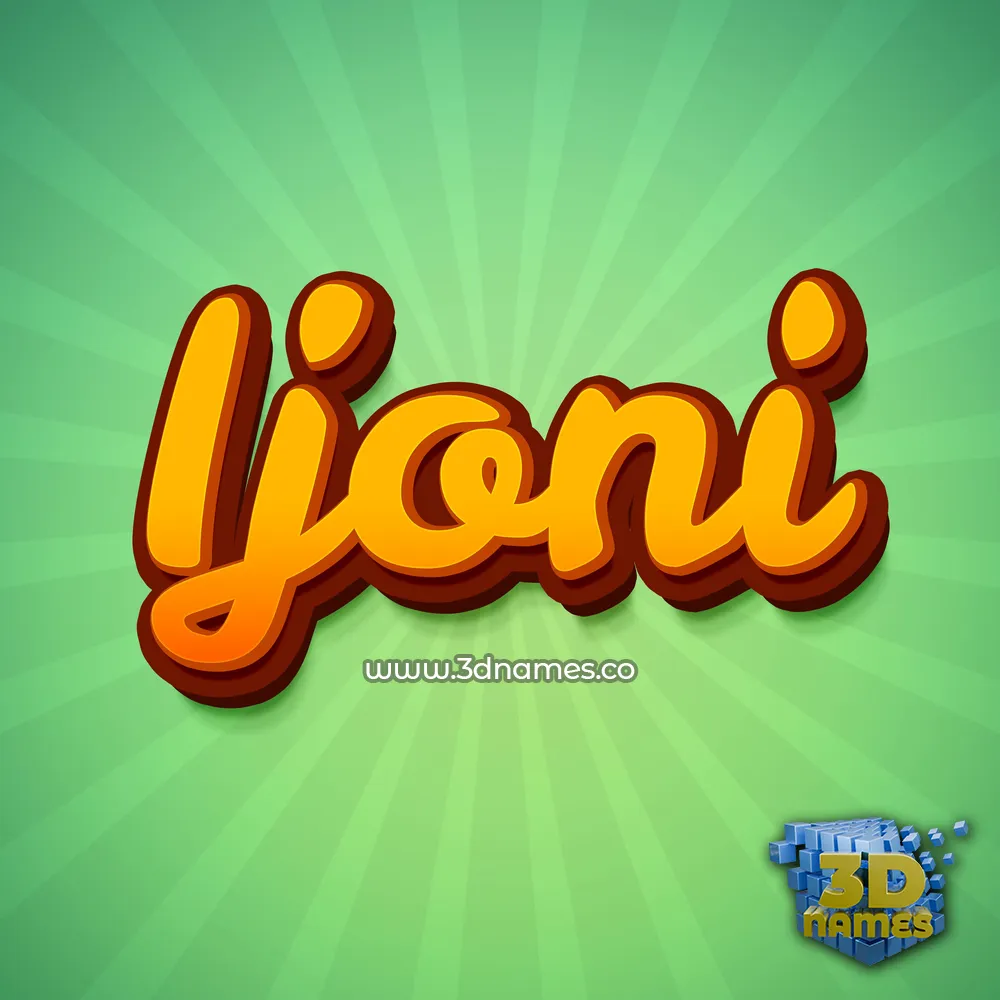 ijoni in Green Rays style - 3D name wallpaper