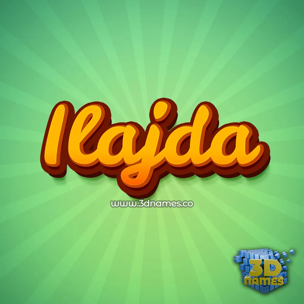 ilajda in Green Rays style - 3D name wallpaper