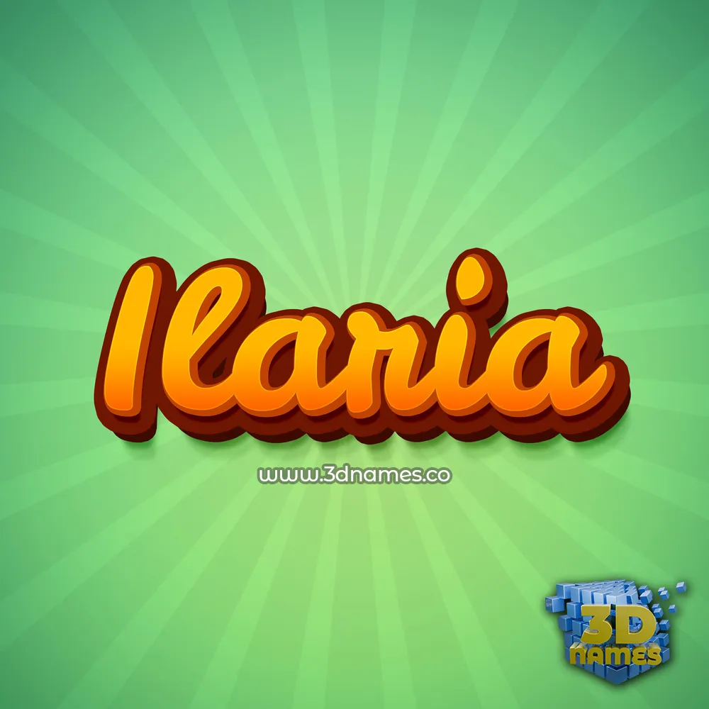 ilaria in Green Rays style - 3D name wallpaper