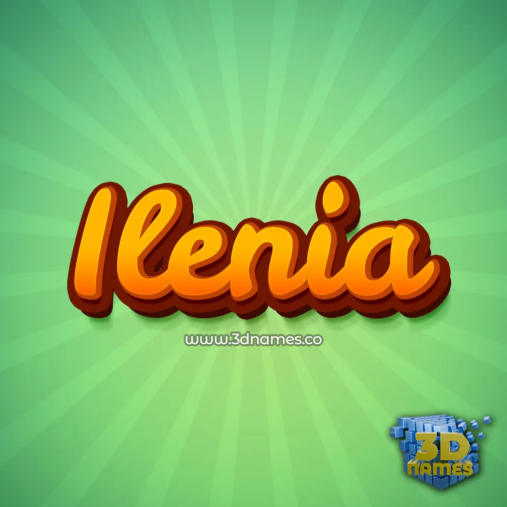 ilenia in Green Rays style - 3D name wallpaper