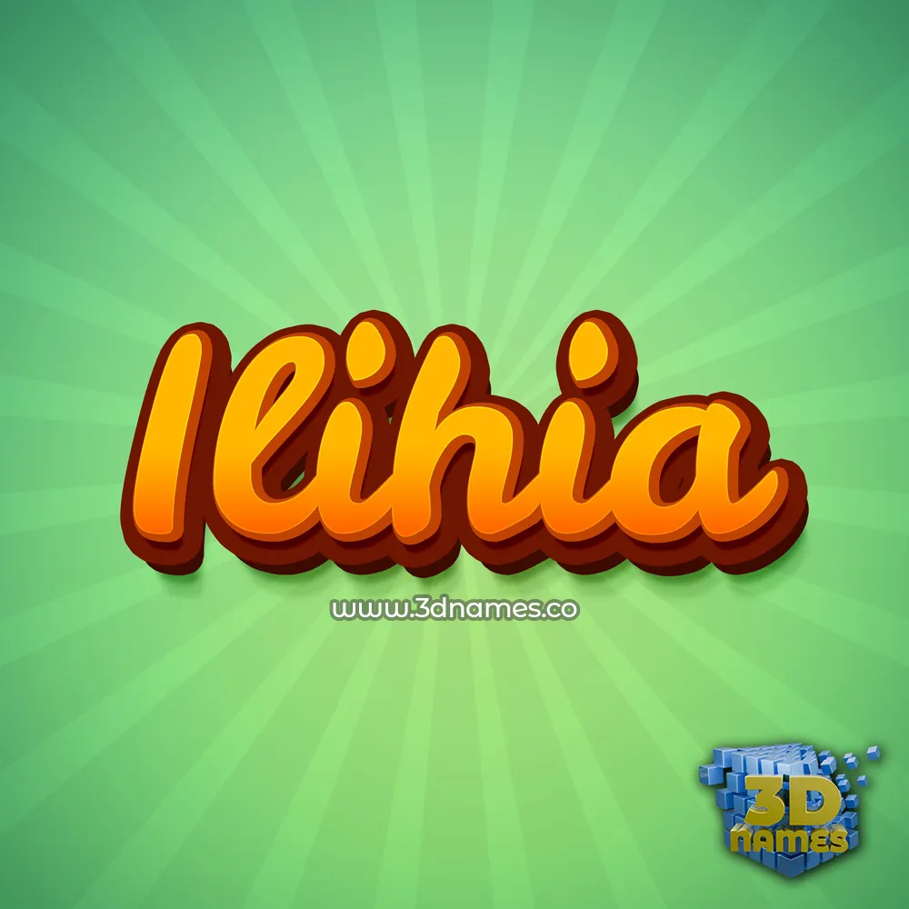 ilihia in Green Rays style - 3D name wallpaper
