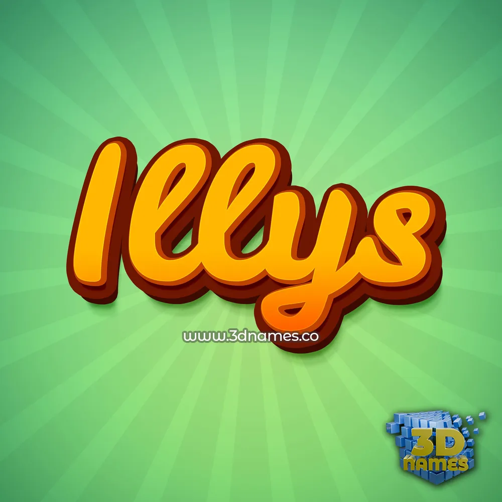 illys in Green Rays style - 3D name wallpaper