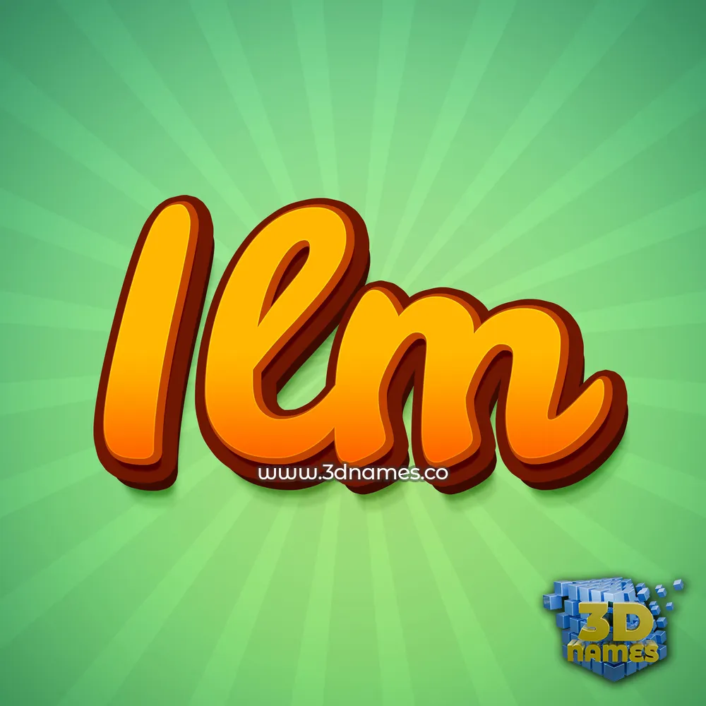 ilm in Green Rays style - 3D name wallpaper