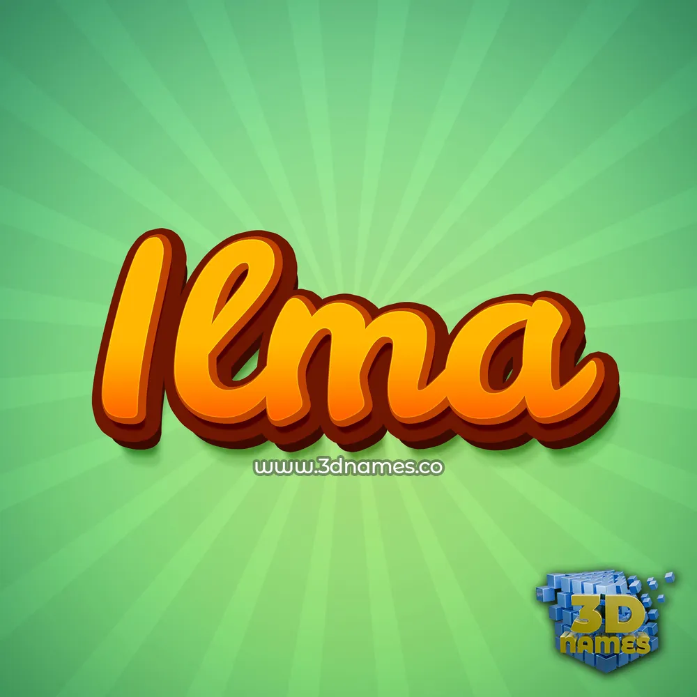 ilma in Green Rays style - 3D name wallpaper