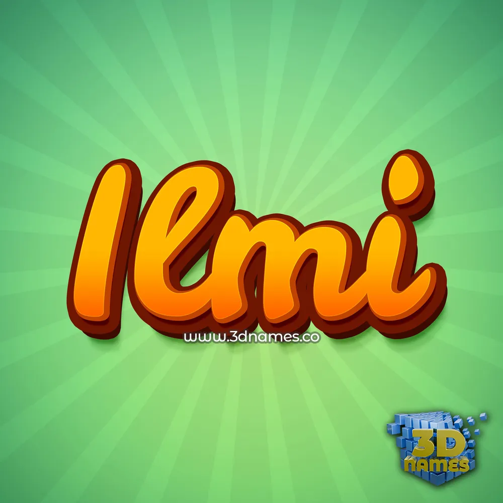 ilmi in Green Rays style - 3D name wallpaper