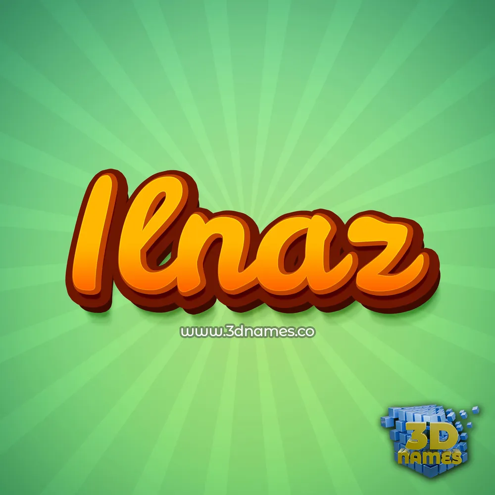 ilnaz in Green Rays style - 3D name wallpaper