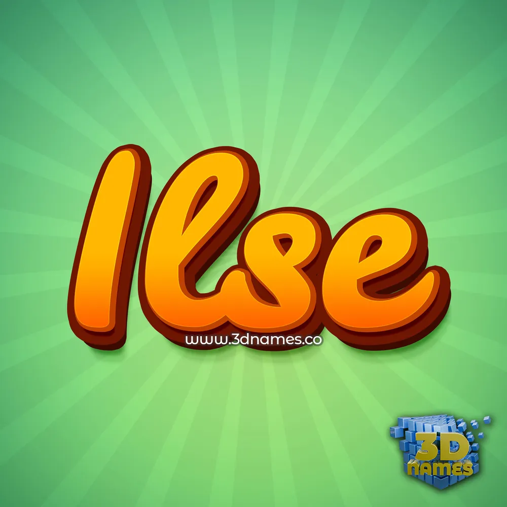 ilse in Green Rays style - 3D name wallpaper