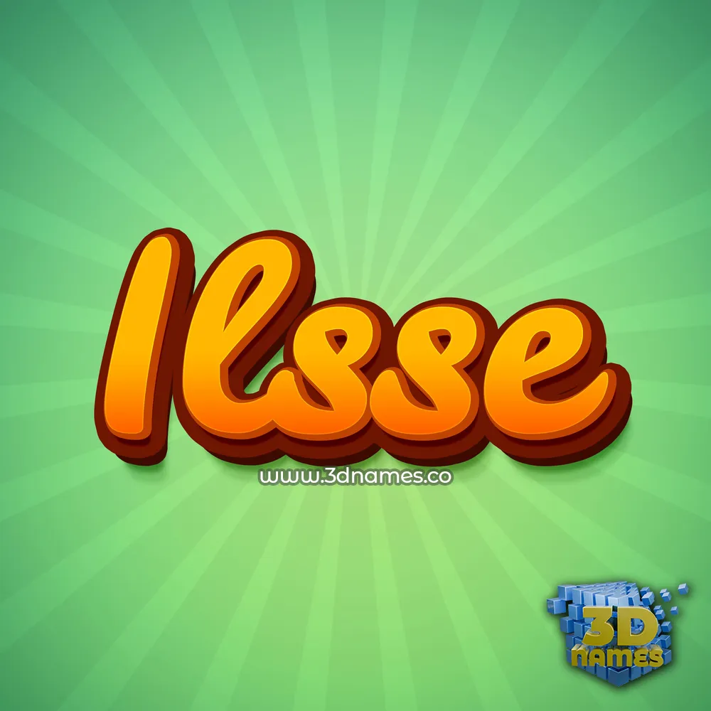 ilsse in Green Rays style - 3D name wallpaper