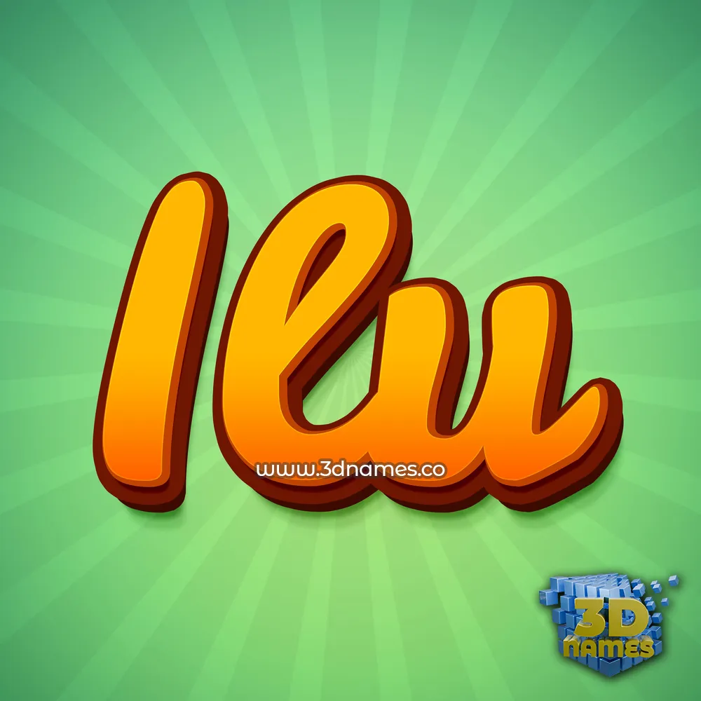 ilu in Green Rays style - 3D name wallpaper