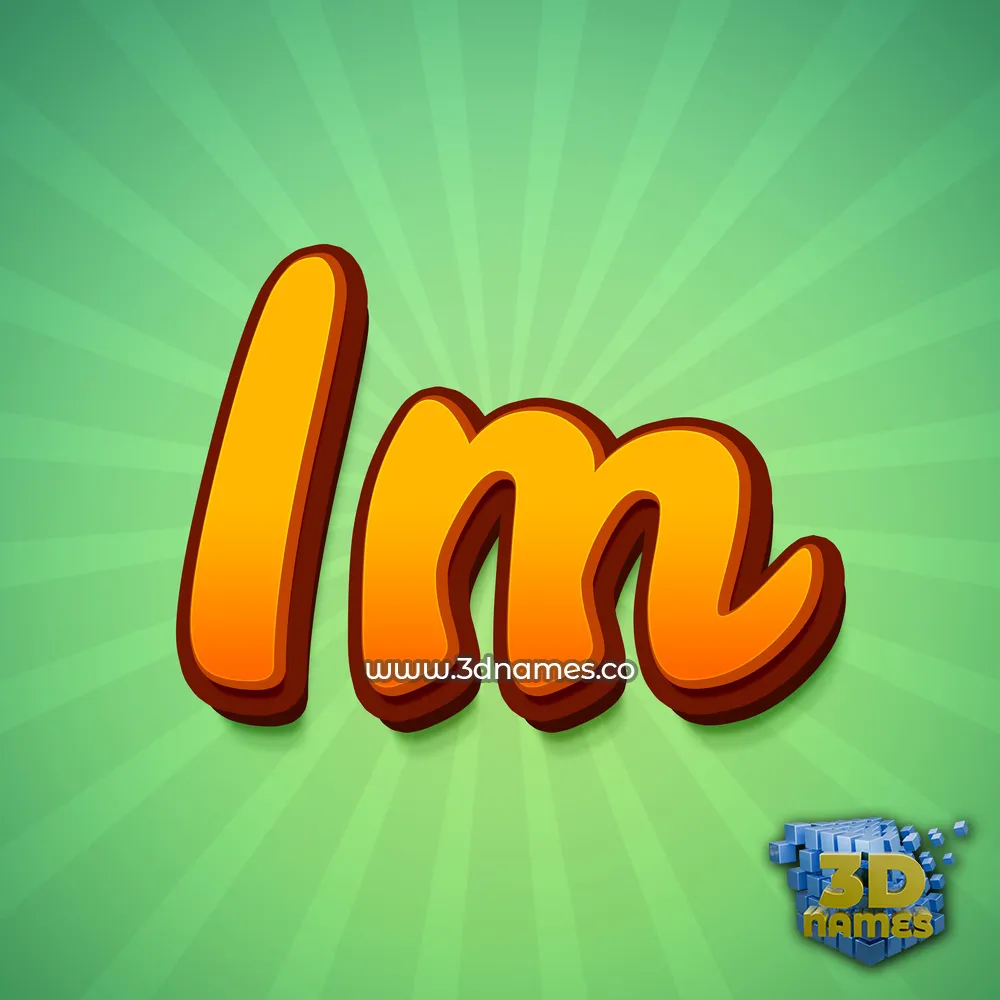 im in Green Rays style - 3D name wallpaper