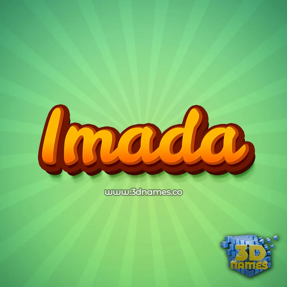 imada in Green Rays style - 3D name wallpaper