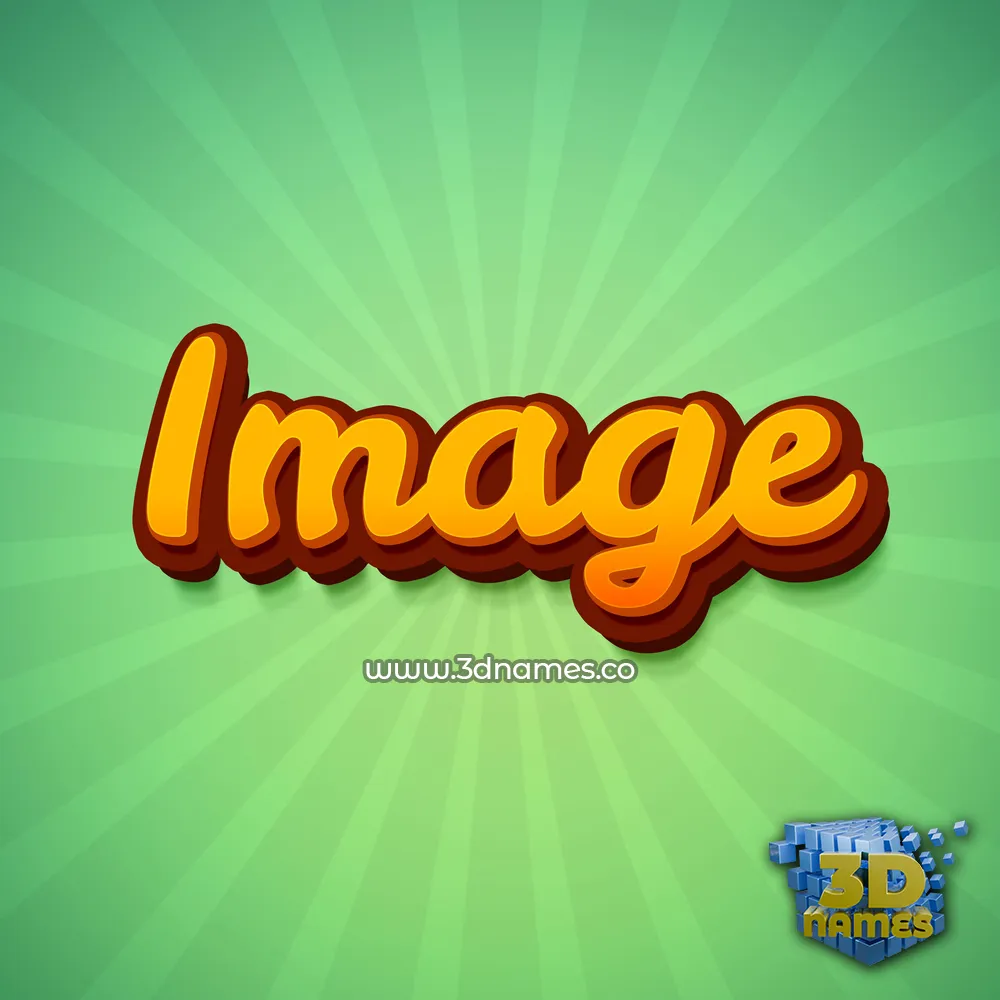 image in Green Rays style - 3D name wallpaper
