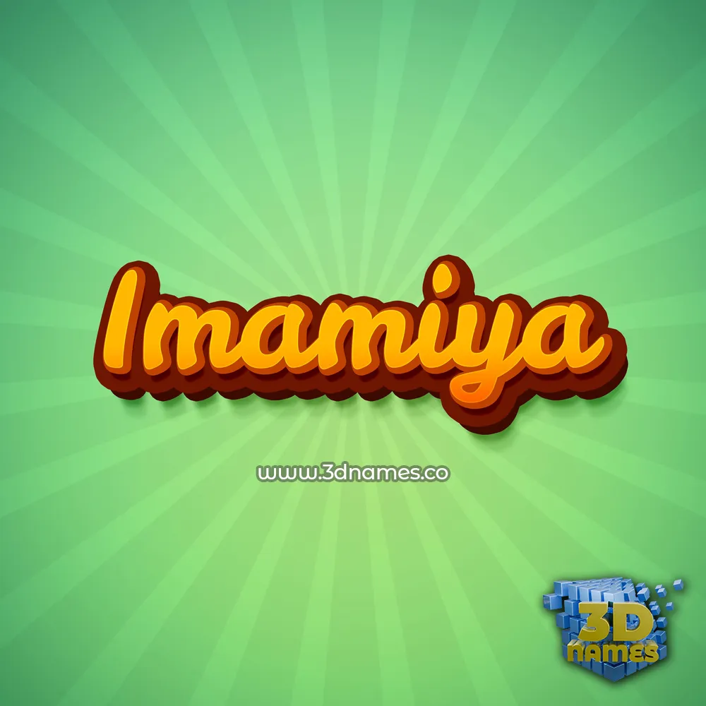 imamiya in Green Rays style - 3D name wallpaper