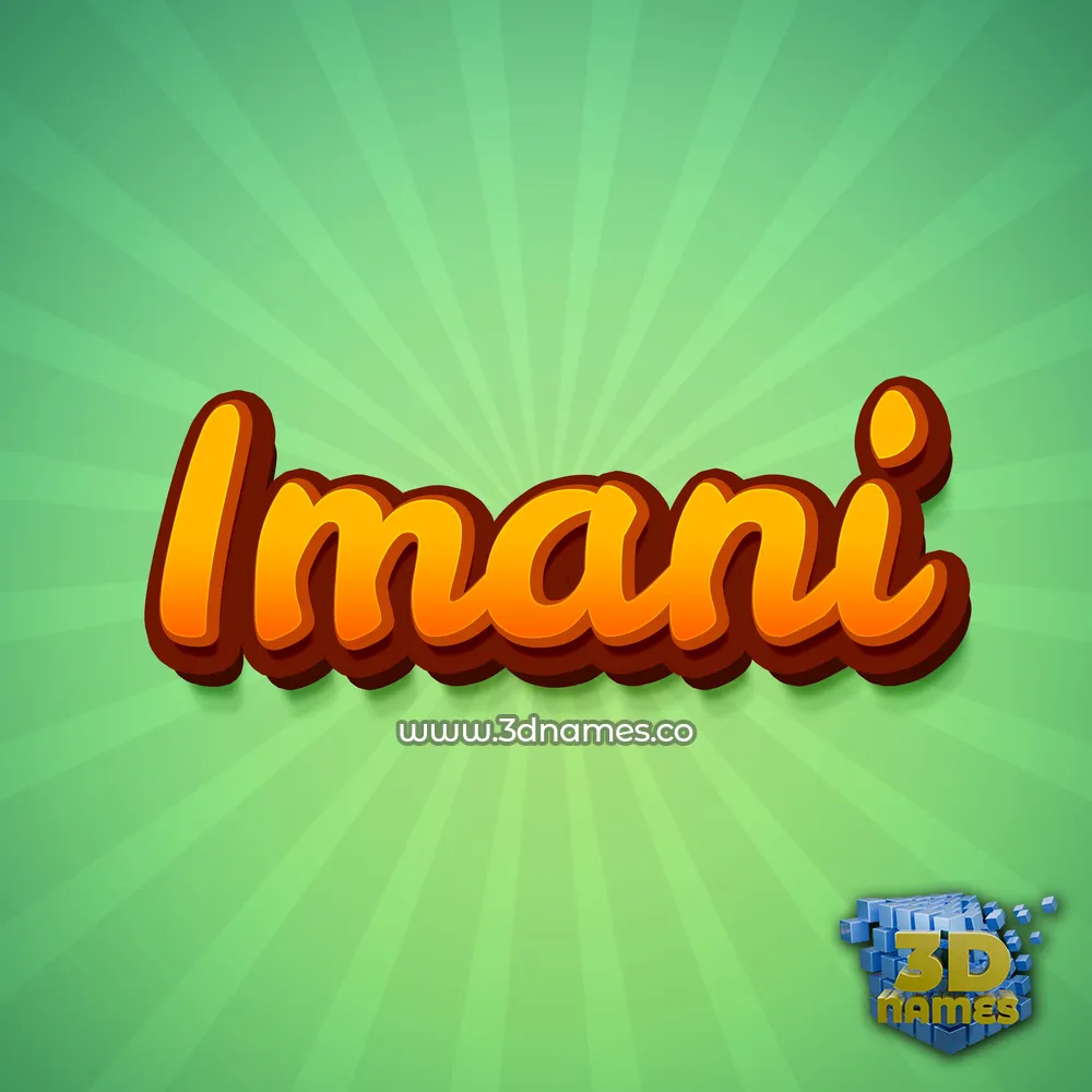 imani in Green Rays style - 3D name wallpaper