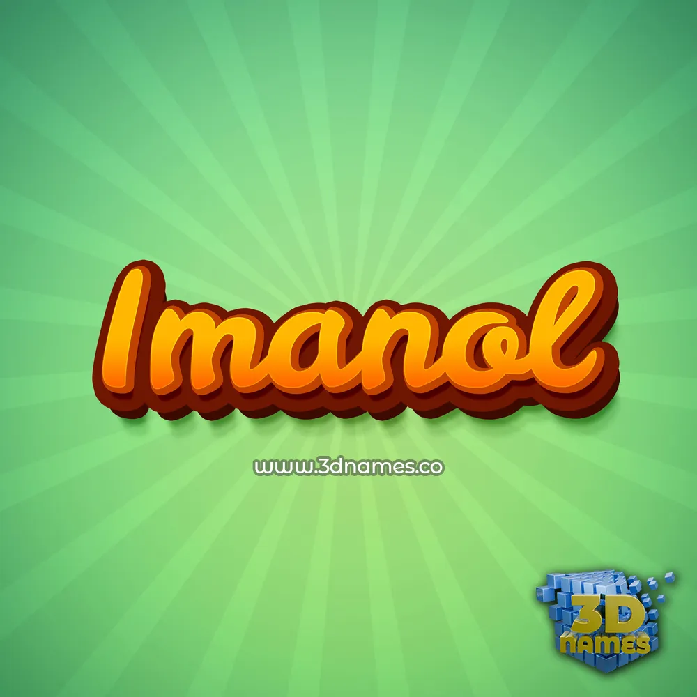 imanol in Green Rays style - 3D name wallpaper