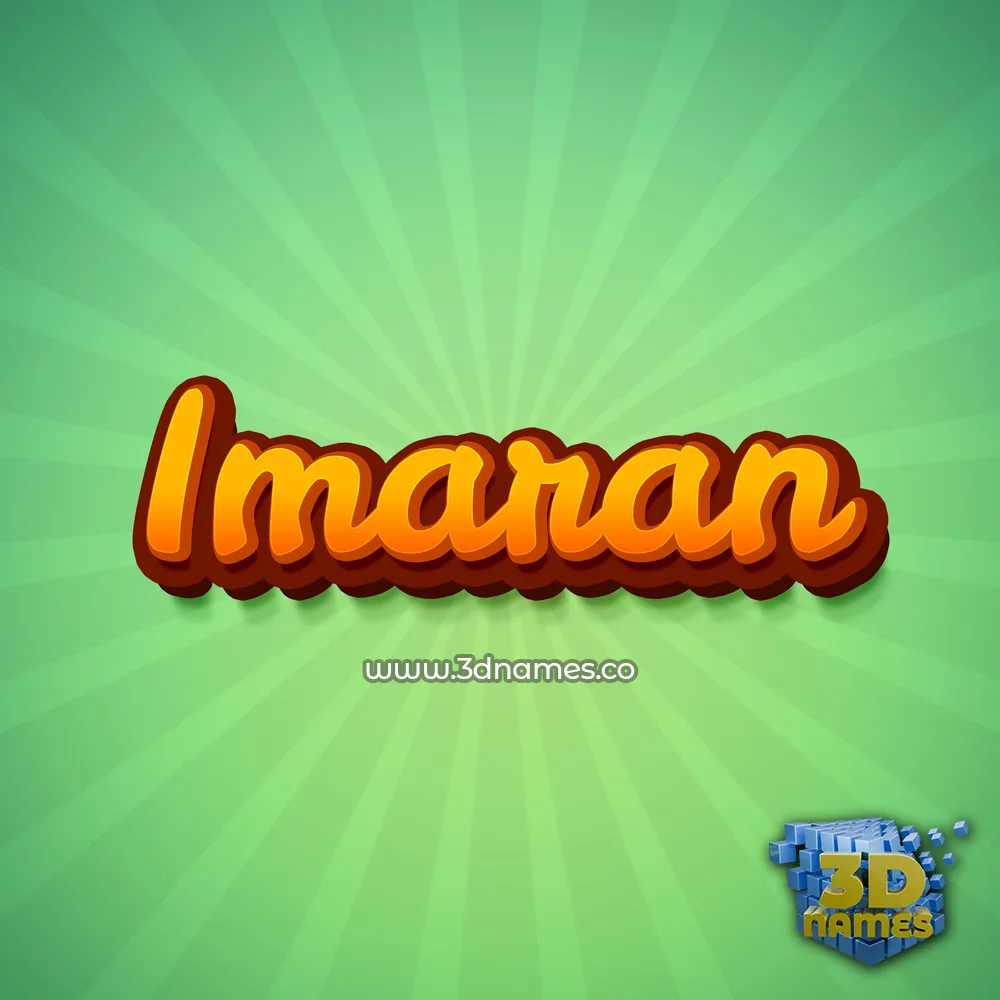 imaran in Green Rays style - 3D name wallpaper