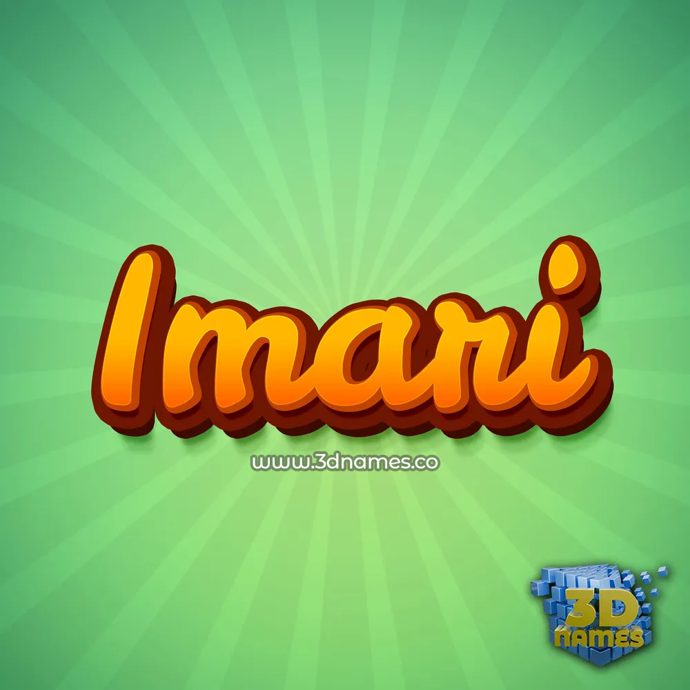 imari in Green Rays style - 3D name wallpaper