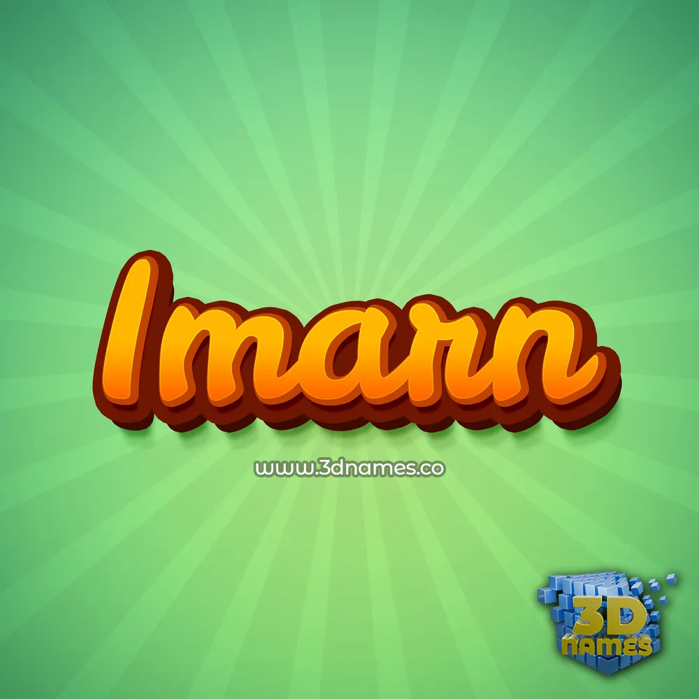 imarn in Green Rays style - 3D name wallpaper