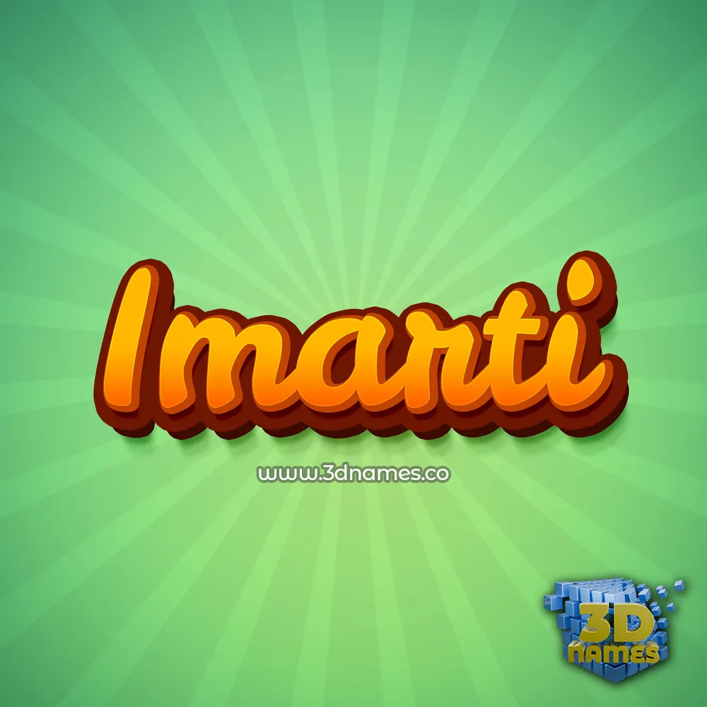 imarti in Green Rays style - 3D name wallpaper