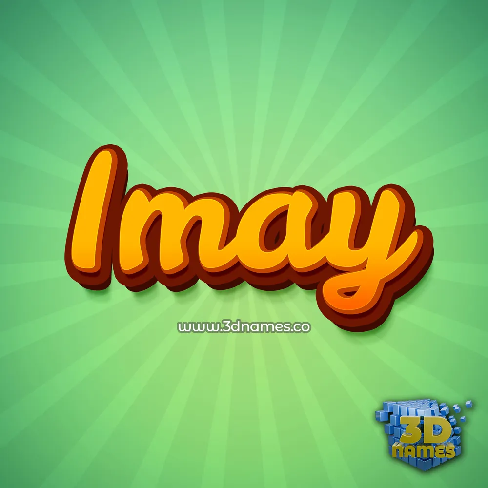 imay in Green Rays style - 3D name wallpaper