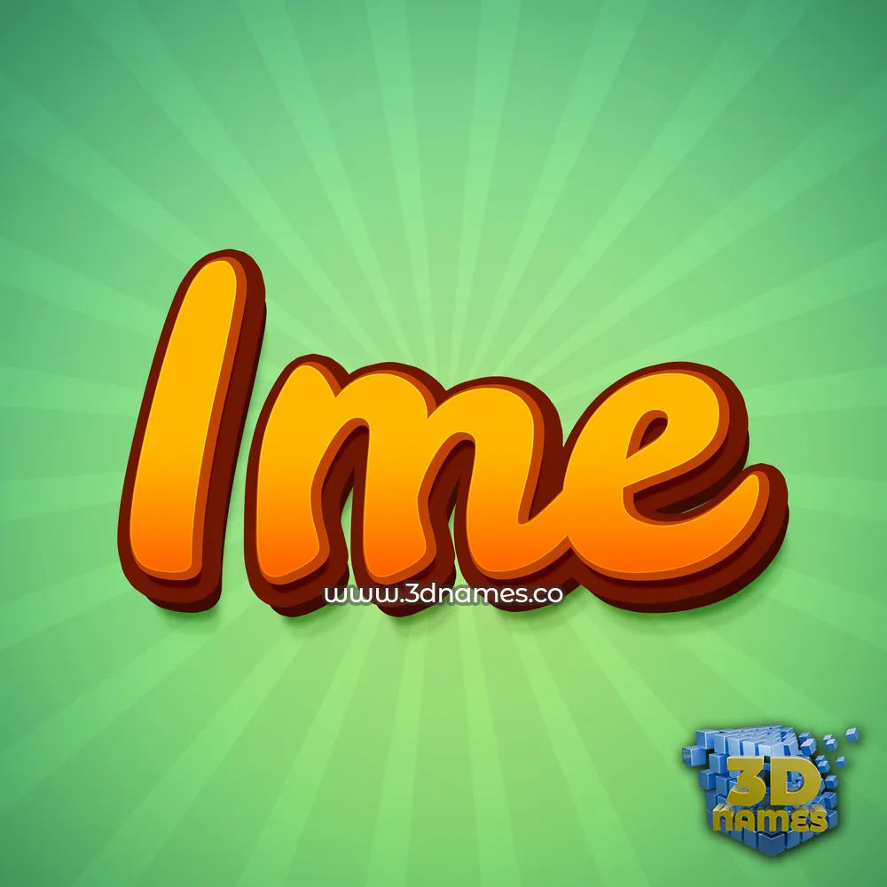 ime in Green Rays style - 3D name wallpaper