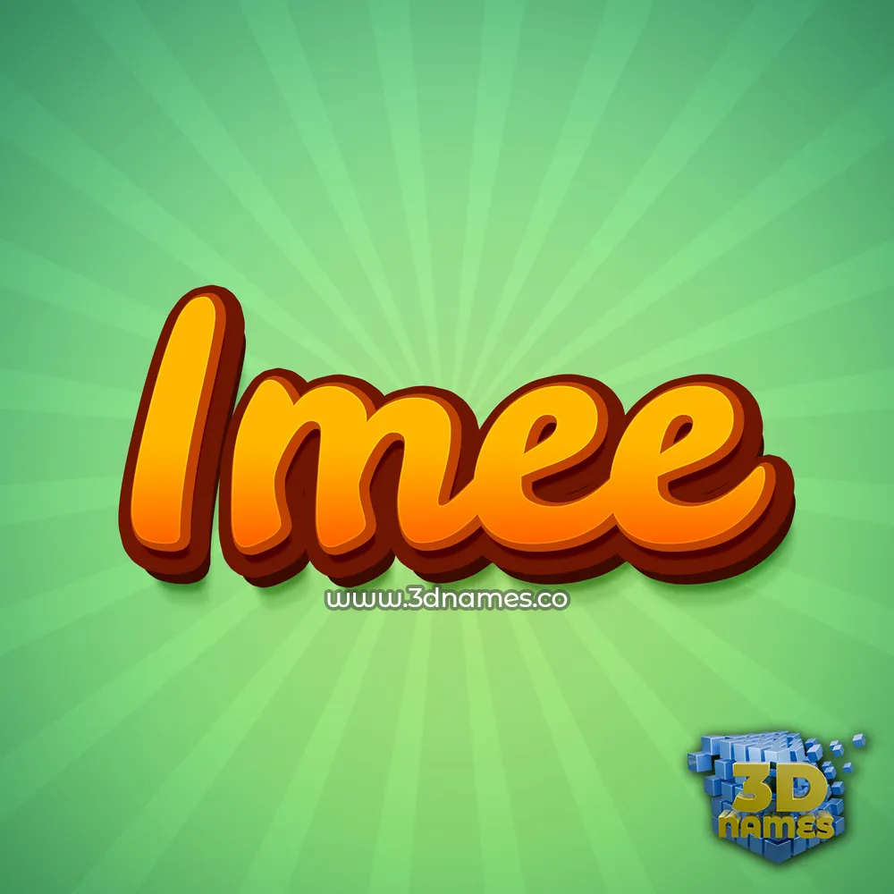 imee in Green Rays style - 3D name wallpaper