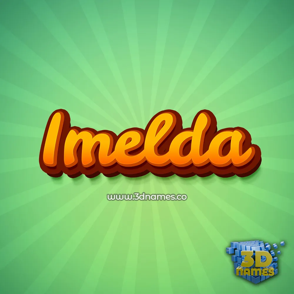imelda in Green Rays style - 3D name wallpaper