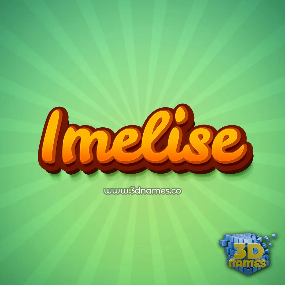 imelise in Green Rays style - 3D name wallpaper
