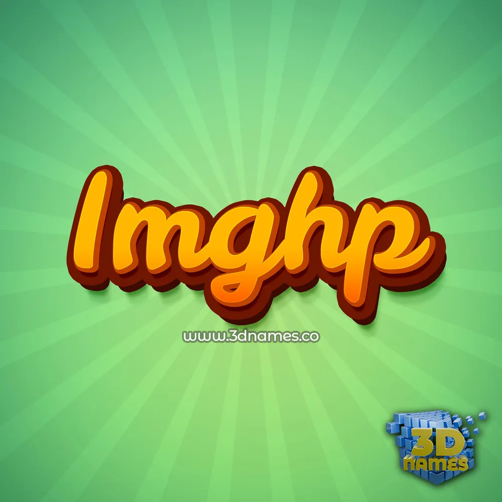 imghp in Green Rays style - 3D name wallpaper