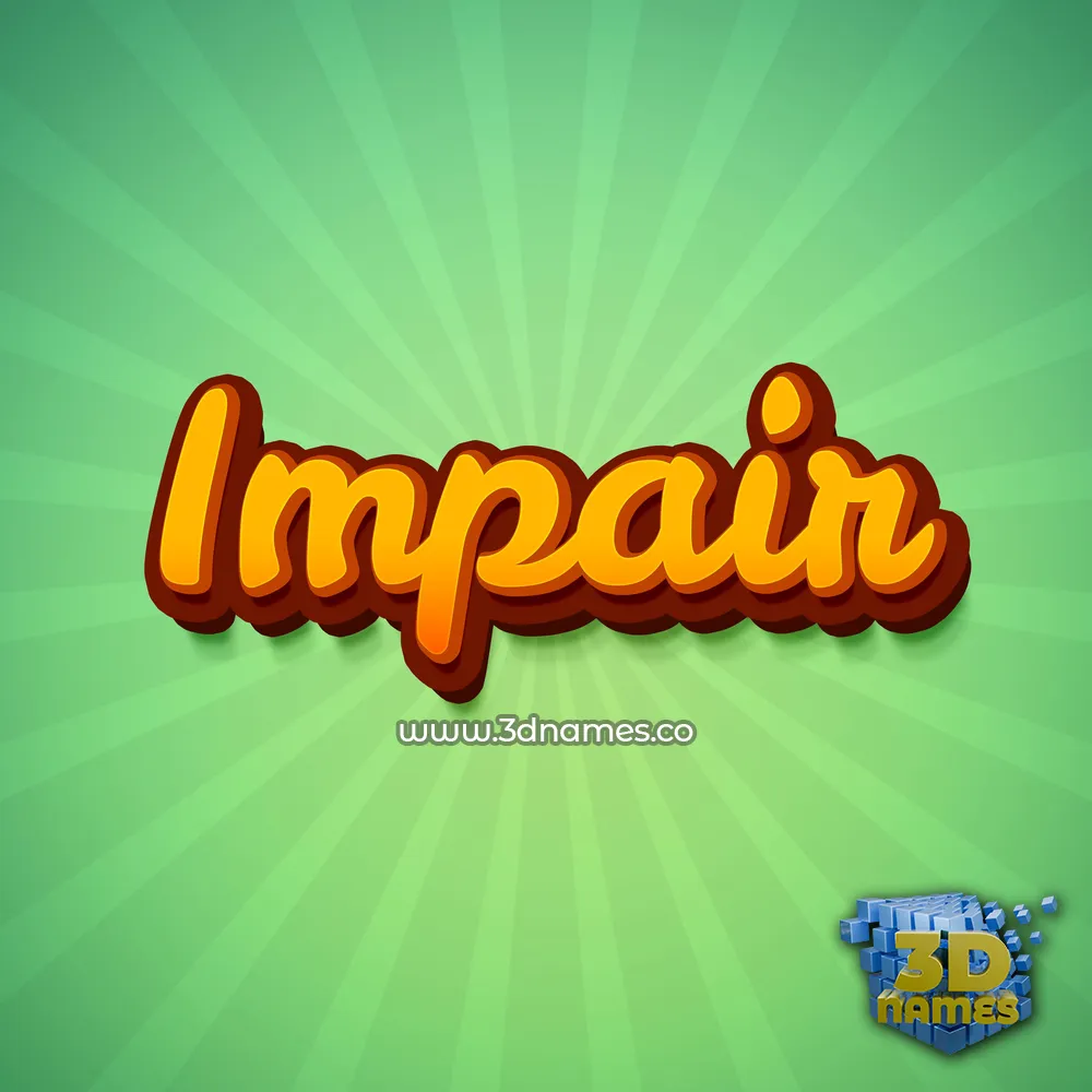 impair in Green Rays style - 3D name wallpaper